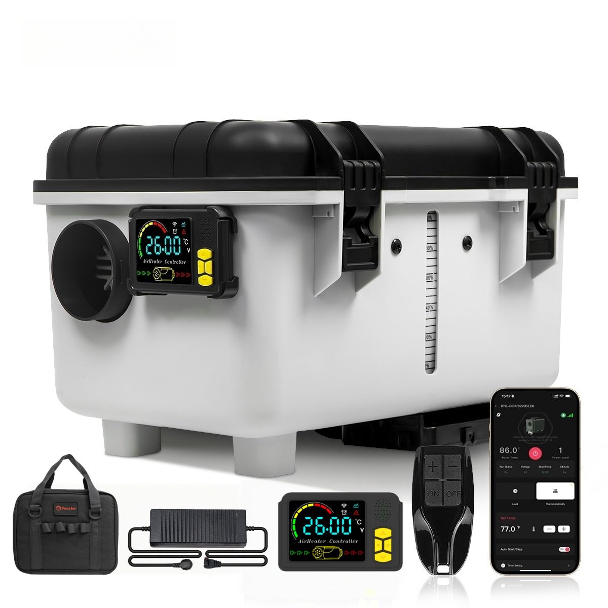 Sunster TB30 Calefactor diésel portátil 8 kW app